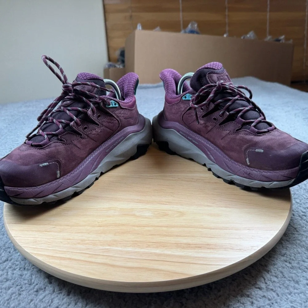 Hoka One‎ One Women's Kaha 2 Low GTX Grape Wine Hiking Shoes Size 7B